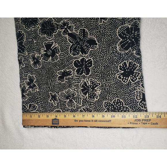 Sonoma Black Floral Wide Leg Pants 3X – Linen Blend Y2K Lounge Vibes - Picture 8 of 12